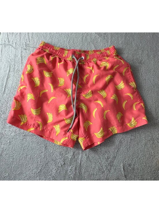 Maamgic Other - Maamgic Mens Swim Shorts Orange Banana XS Mesh Lining Pockets